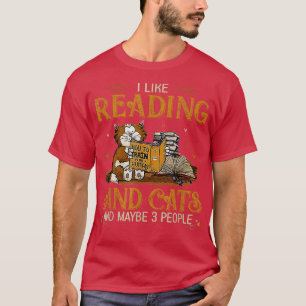 Camiseta Eu gosto de livros de café e talvez três Pessoas l