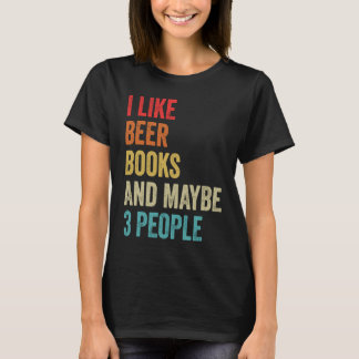 Camiseta Eu Gosto De Livros De Cerveja E Talvez 3 Livros De