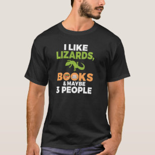 Camiseta Eu Gosto De Livros De Lagartos E Talvez 3 Pessoas 
