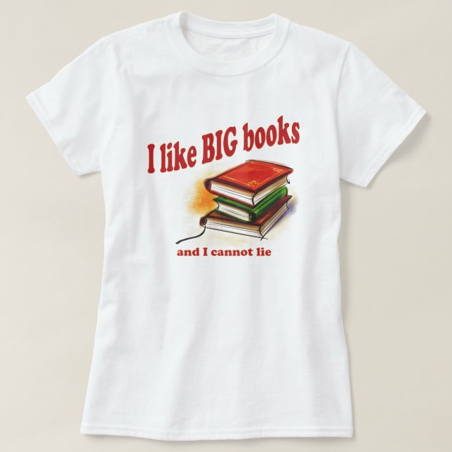 Camiseta Eu gosto de livros GRANDES (Frente do Design)