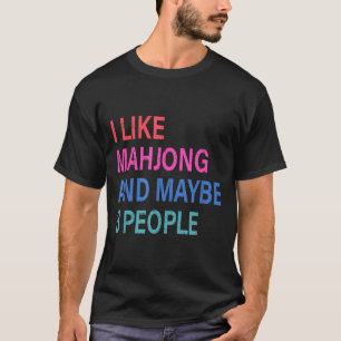 Camiseta Eu Gosto de Mahjong e Talvez 3 Pessoas