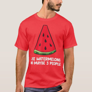 Camiseta Eu Gosto De Melancias E Talvez De Três Pessoas De