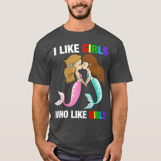 Camiseta Eu Gosto De Meninas Que Gostam De LGB Orgulho Lésb