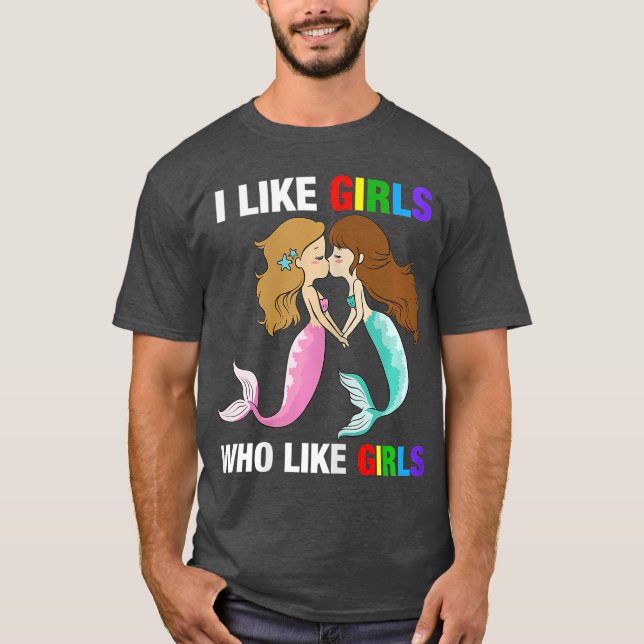 Camiseta Eu Gosto De Meninas Que Gostam De LGB Orgulho Lésb (Frente)