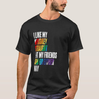 Camiseta Eu gosto de meu uísque puro, mas meus amigos podem