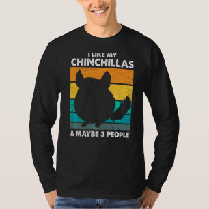 Camiseta Eu Gosto De Minhas Chinchillas E Talvez 3 Pessoas