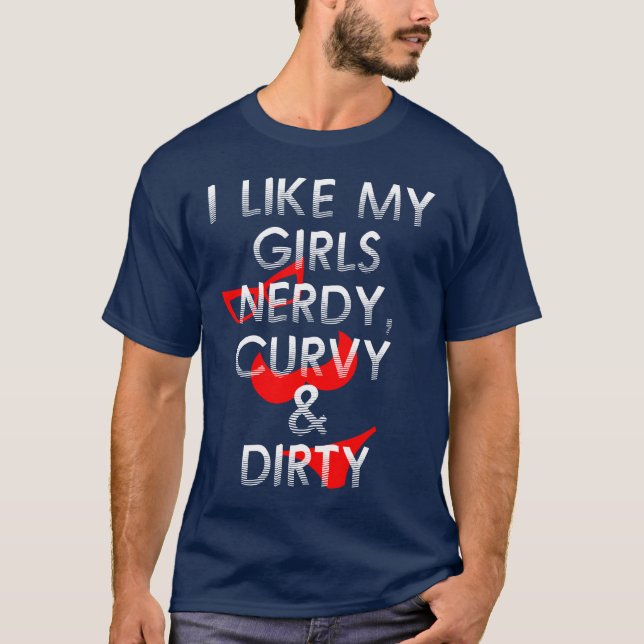 Camiseta EU GOSTO de MINHAS MENINAS t-shirt NERDY, CURVY E (Frente)