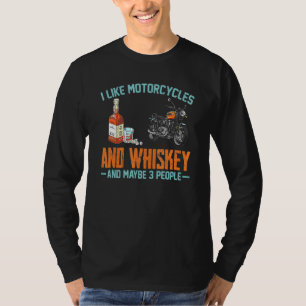 Camiseta Eu Gosto De Motociclos E Motocicletas Whiskey Dive