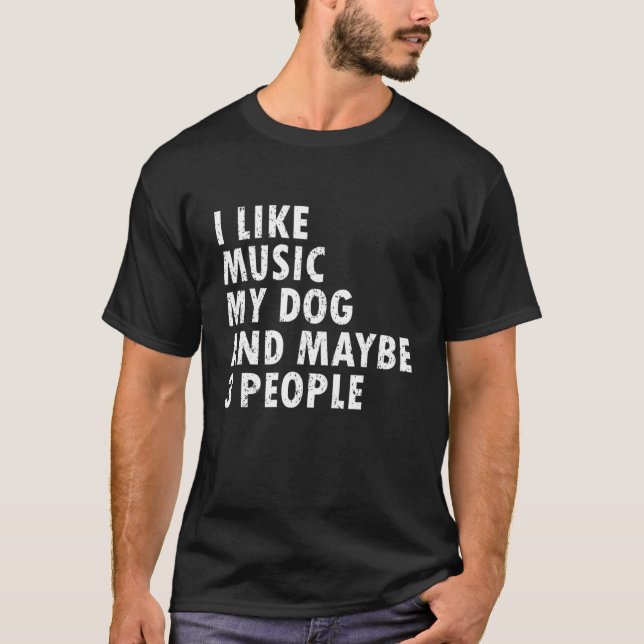 Camiseta Eu Gosto De Música Meu Cachorro Música Engraçada C (Frente)