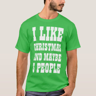 Camiseta EU GOSTO DE NATAL E TALVEZ 3 PESSOAS T-Shirt