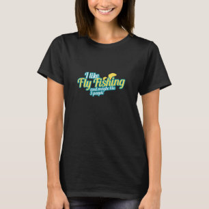 Camiseta Eu Gosto de Pesca com Isca Artificial E Talvez Gos