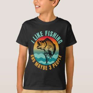 Camiseta EU GOSTO DE PESCAR E TALVEZ 3 PESSOAS T-Shirt