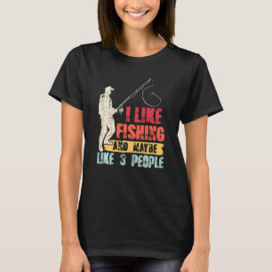 Camiseta Eu Gosto de Pescar E Talvez Goste 3 Pessoas Pescad