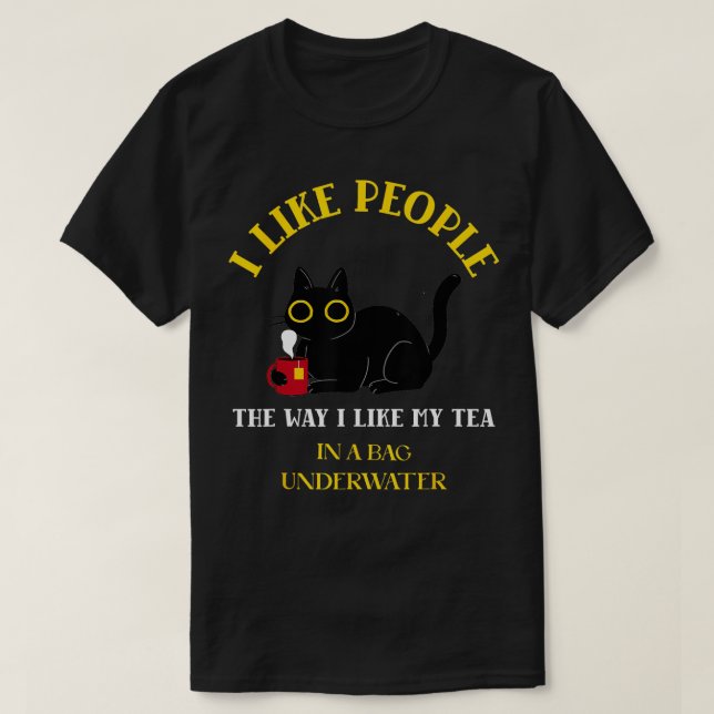 Camiseta Eu Gosto De Pessoas Como Gosto Do Meu Gato Engraça (Frente do Design)