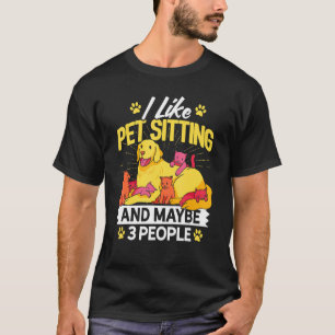 Camiseta Eu Gosto De Pet Sentado E Talvez Três Animais Pess
