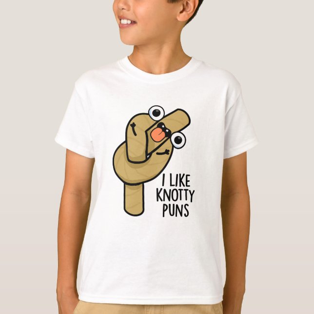 Camiseta Eu Gosto de Piadas de Nó Engraçadas de Corda  (Frente)