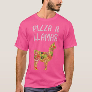Camiseta Eu Gosto De Pizza E Lhamas Funny Llama Pizza Amant