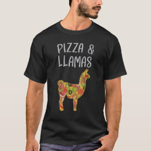 Camiseta Eu Gosto de Pizza e Lhamas Pizza de Llama Fofo