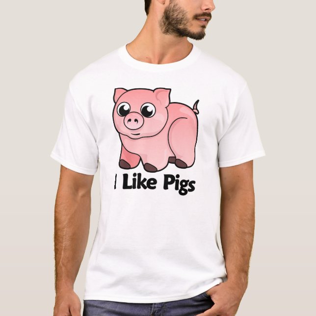 Camiseta Eu gosto de porcos (Frente)