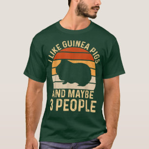 Camiseta Eu Gosto De Porcos Da Guiné E Talvez 3 Pessoas Vin