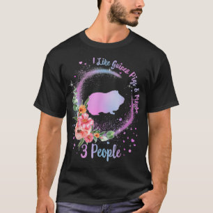Camiseta Eu Gosto De Porcos Da Guiné Talvez Como 3 Pessoas