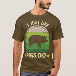 Camiseta Eu Gosto De Porcos Engraçados Farmer Fazendas