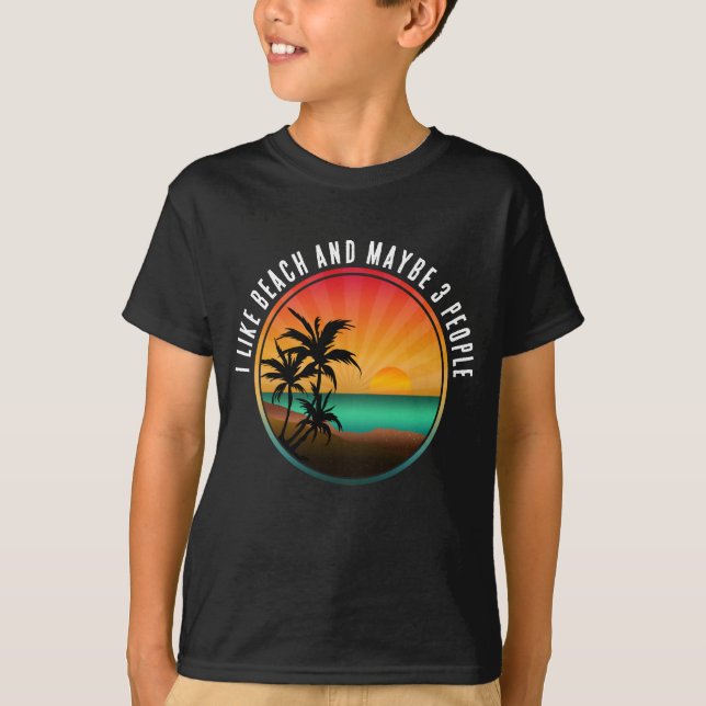 CAMISETA EU GOSTO DE PRAIA E TALVEZ 3 PESSOAS (Frente)