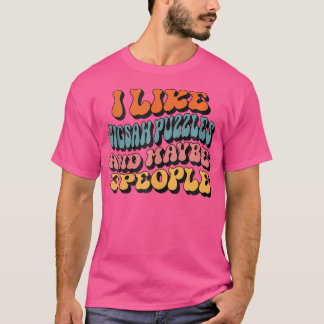 Camiseta Eu Gosto de Puzzles e Talvez 3 Pessoas Engraçadas 