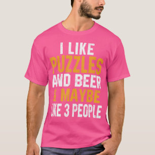 Camiseta Eu Gosto De Quebra-cabeça E De Cerveja Engraçada Q