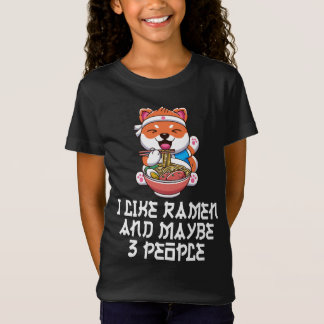 Camiseta Eu Gosto de Ramen E Talvez 3 Pessoas Anime Engraça