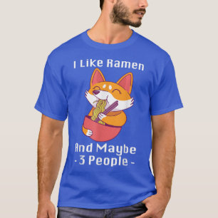 Camiseta Eu Gosto De Ramen E Talvez 3 Pessoas Kawaii Dog Co