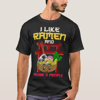 Camiseta Eu Gosto De Ramen E Talvez 3 Pessoas Ramen