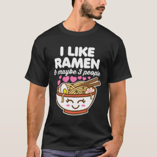 Camiseta Eu Gosto De Ramen Talvez 3 Pessoas Cute Kawaii Asi
