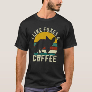 Camiseta Eu gosto de raposas Café Engraçado Retro Vintage o