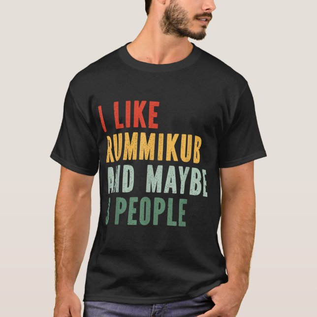 Camiseta Eu Gosto De Rummikub E De 3 Pessoas (Frente)
