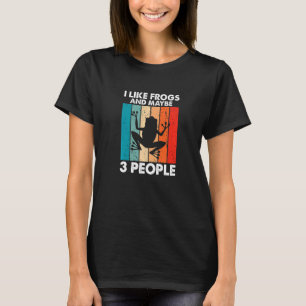 Camiseta Eu gosto de Sapos e talvez três Pessoas de Sapo sa