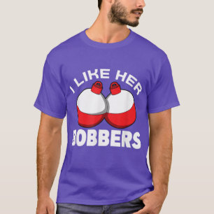 Camiseta Eu gosto de seus bobinas pescando pescador de teta