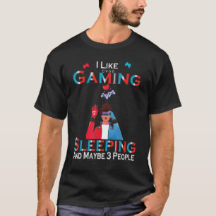Camiseta Eu Gosto De Sono De Jogos E Talvez 3 Pessoas De Ga
