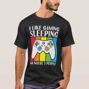 Camiseta Eu Gosto De Sono De Jogos E Talvez 3 Pessoas Engra