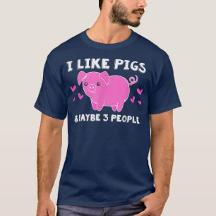 CAMISETA EU GOSTO DE SUÍNOS E TALVEZ 3 PESSOAS, FANTASIA