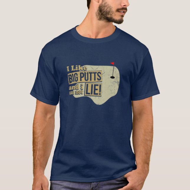 Camiseta Eu gosto de tacadas leves grandes (Frente)