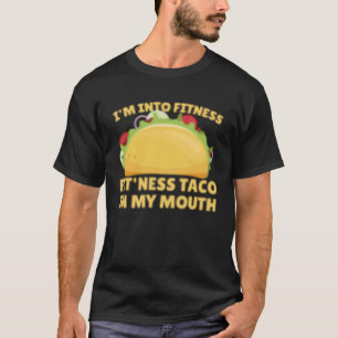 Camiseta Eu gosto de taco de Ajustado malhação na minha boc