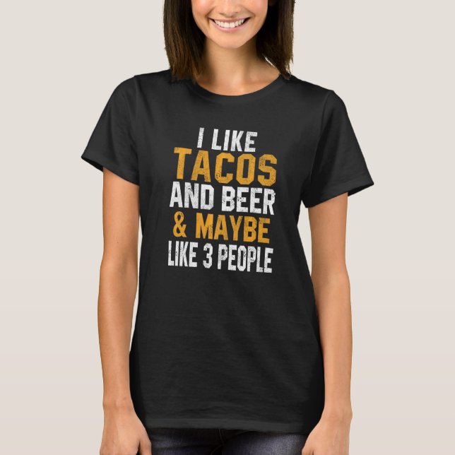 Camiseta Eu Gosto De Tacos E Cerveja Cinco De Mayo Comida M (Frente)