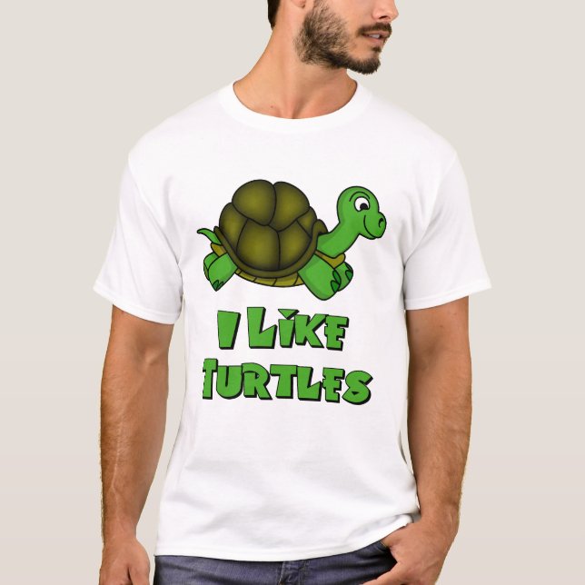 Camiseta Eu gosto de tartarugas (Frente)