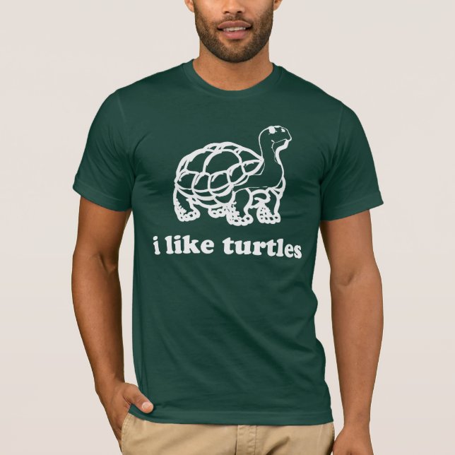 Camiseta Eu gosto de tartarugas (Frente)