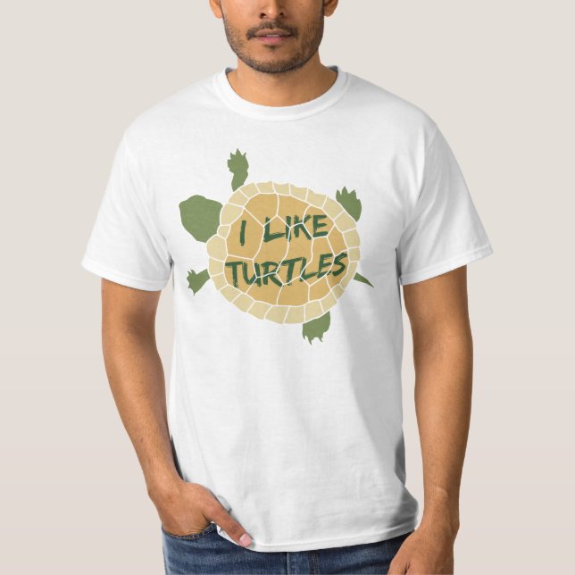 Camiseta Eu gosto de tartarugas (Frente)