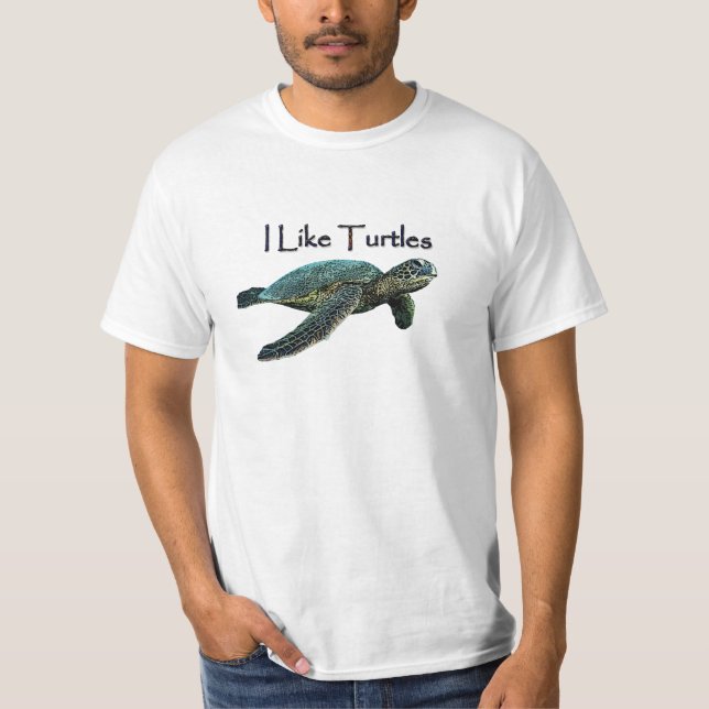 Camiseta Eu gosto de tartarugas (Frente)