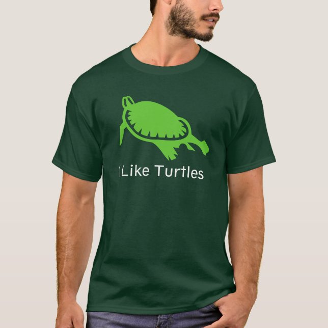 Camiseta Eu Gosto De Tartarugas (Frente)