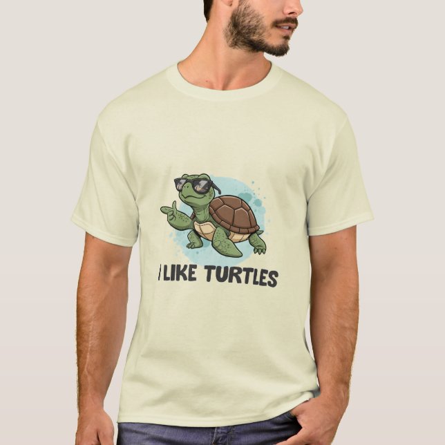 Camiseta Eu Gosto de Tartarugas (Frente)