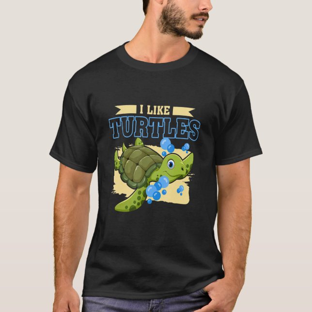 Camiseta Eu Gosto De Tartarugas Animais Zoo Toy Tortoise Tu (Frente)